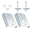 Bifold Door Repair Kit for Damaged & Stripped Wood Doors – Dual Hole Heavy Duty N7192 Brackets with Expansion & Standard Screws, Stronger Fix for 1-3/8" Doors, Fits 7/16" Pivot – 2pcs