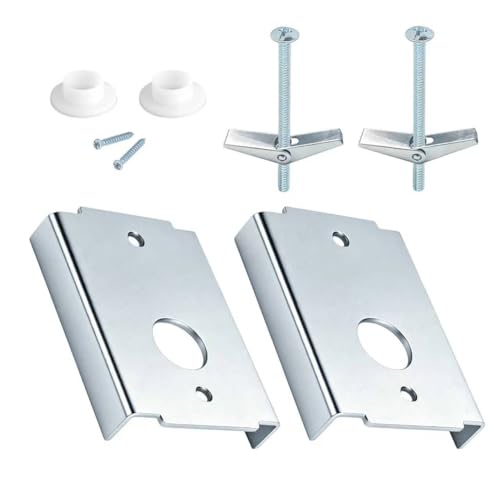 Bifold Door Repair Kit for Damaged & Stripped Wood Doors – Dual Hole Heavy Duty N7192 Brackets with Expansion & Standard Screws, Stronger Fix for 1-3/8" Doors, Fits 7/16" Pivot – 2pcs