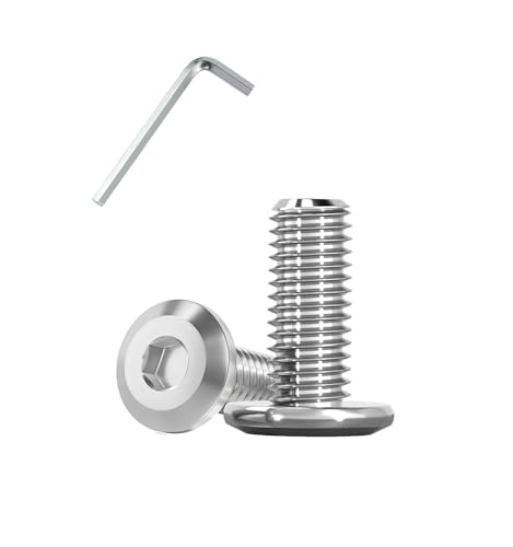 Metuja 5/16-18x1 Flat Head Hex Socket Cap Screws Bolts,304 Stainless Steel Fully Threaded Machine Screws with Hex Key (50PCS) Corrosion-Resistant for Furniture/Machinery - size: 5/16-18 x 1"