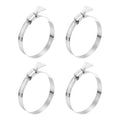HARFINGTON 4pcs Hose Clamps 2.8"-3.7" (72-95mm) Adjustable 304 Stainless Steel Worm Gear Hose Clamps Assortment Kit for Plumbing Dryer Vent Automotive Dust Collector - size: 72-95mm