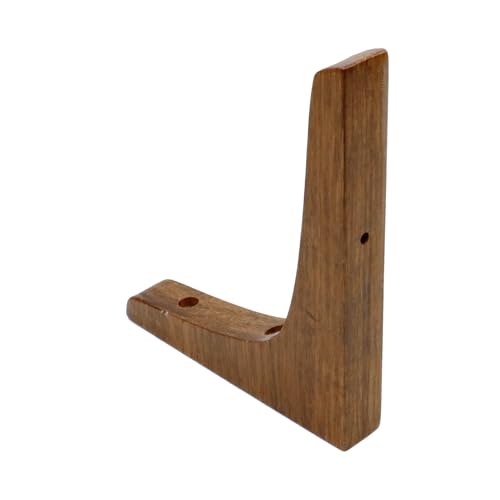 Antrader 2PCS Wooden Shelf Brackets with Screw,5.7"x4.8" L Shape,Dark Brown - color: Dark Brown, size: 5.71"×4.84"×0.79",2pcs
