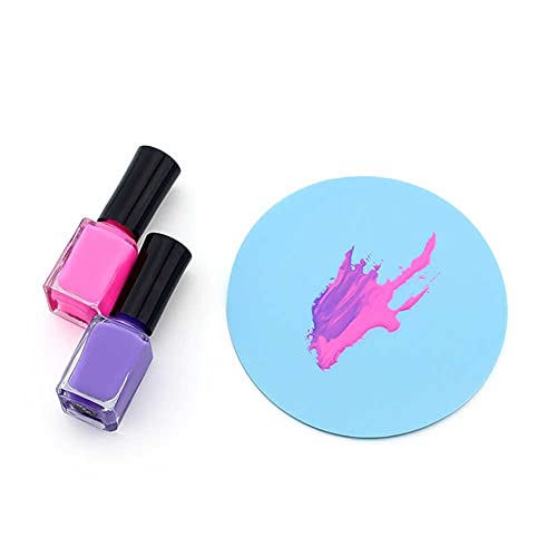 6 Pcs Silicone Nail Art Palette Nail Painting Mat Nail Polish Color Mixing Palette Drawing Color Palette Manicure Tool