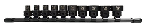 Astro Tools 78310 10-Piece 3/8" Drive Low Profile Nano Impact Sockets - SAE - size: 3/8" SAE - 10 Pieces