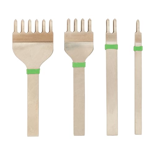 Weaver Leather Supply Diamond Leather Stitching Chisel Set, Precise 6mm Hole Punch, Color-Coded Hole Punch Set for Hand Sewing and Saddle Stitching - size: 6mm