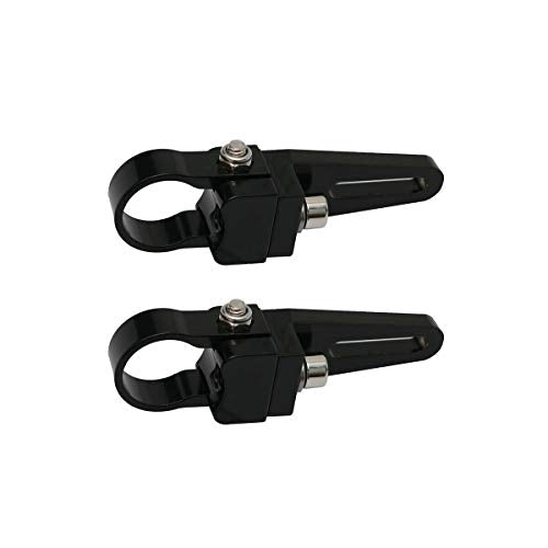 Universal-Fit 360° Adjustable 1.0" Tubular Clamp Light Mounts for Offroad LED Light Bar Easy Positioning on Trucks & SUV Tube Surface, High-Grade Light Weight Aluminum, Black Sleek Finish, 2 PCS Set - size: 1"(25mm)
