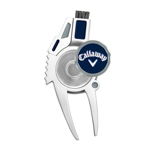 Callaway 4-in-1 Golf Divot Repair Tool - color: Navy/Silver