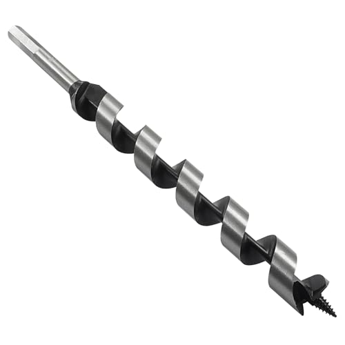 1 Inch Wood Auger Drill Bit 12 Inch Long Hex Shank for Hardwood - size: 1 x 12 Inch