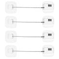 Refrigerator Lock, Heavy Duty Fridge Lock, Combination Lock for Refrigerator Cabinets, Drawers, Safety Lock, Easy Install No Keys Needed (White-4Pack) - color: White-4Pack
