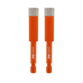 BGTEC Dry Diamond Drill Bits 2pcs 1/2 Inch 12mm with Quick Change Hex Shank for Granite Marble Porcelain Tile Ceramic - size: 12mm