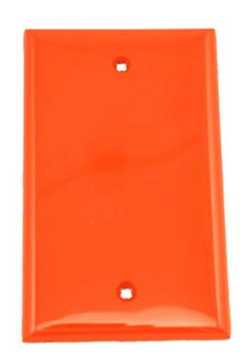 Leviton 1-Gang No Device Blank Wallplate, Standard Size, Thermoplastic Nylon, Box Mount, 80714-R, Red - color: Red, size: 1 Pack