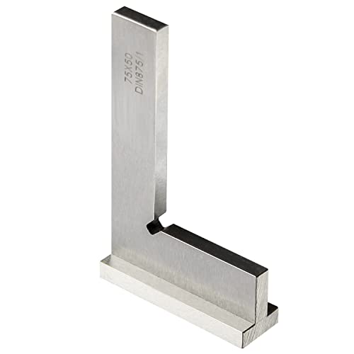 Precision Machinist Square 3 Inch Engineer Square 90 Degree Right Angle Ruler Ground Hardened Steel with Seat 3 x 2 Inch - size: 3 x 2 inches