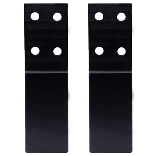 2 Pcs Bed Frame Legs Replacement Parts Bed Feet Furniture Support Leg Reinforcement Kit for Wooden Beds Table Cabinet Sofa Bolt-On Direct Replacement Straight Leg Replace Part Not Plastic Black 5inch - size: 5in