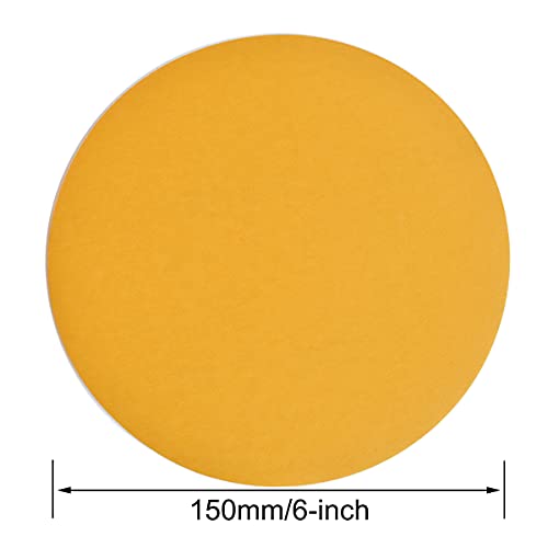 6-Inch No-Hole Hook and Loop Gold Sanding Discs 800-Grit, 100-Pack - size: 800 Grit