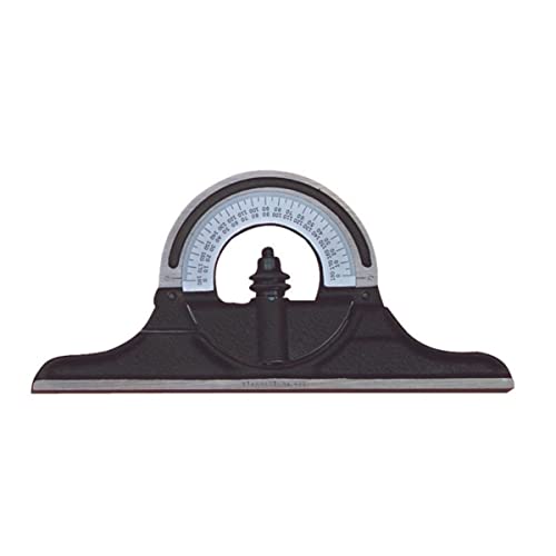 Starrett Protractor Head, for Combination Squares - color: Black Wrinkle-Chrome