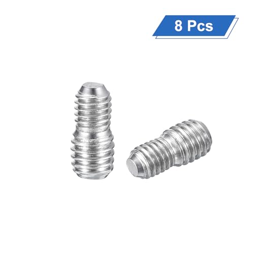 uxcell M5x6mm to M6x6mm Double End Threaded Stud Screw Bolt, 8Pcs 304 Stainless Steel Thread Reducer Adapter for Furniture Machinery Assembly Fastener - size: M5x6mm to M6x6mm