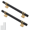 10 Pack 5 Inch Black and Gold Cabinet Pulls Black and Gold Cabinet Handles Kitchen Cabinet Handles Dresser Drawer Pulls Kitchen Cabinet Hardware - color: Black & Matte Gold, size: 5 inch (128mm) Hole Center Pull