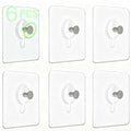 Picture Hanging Hooks,6 PCS Heavy Duty Wall Hangers Without Nails - color: Transparent-6PCS