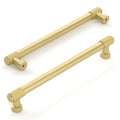 Amerdeco 10 Pack Brushed Gold Knurled Cabinet Pulls 7 Inch(177.8mm) Hole Center Kitchen Cabinet Handles Drawer Pulls Cabinet Hardware ZH0034 - color: Brushed Gold, size: 7"/177.8MM Hole Center