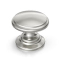 Goldenwarm Cabinet Knobs, Brushed Nickel Dresser Knobs 1-1/5 Inch 10 Pack Round Kitchen Hardware, Solid Zinc Alloy, Single Hole, Screws Included, Drawer Knob for Cupboard Dresser Bathroom Vanity - color: Brushed Nickel