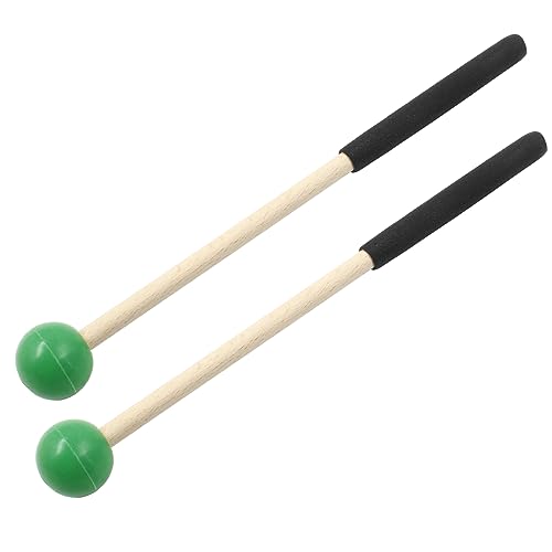 Bonsicoky 8 Inch Percussion Mallets, Green - color: Green