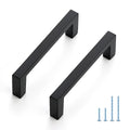 JOY DECOR Matte Black Cabinet Pulls Slim Square Handles, 3 Inch, 10 Pack - size: 3 Inch Hole Center