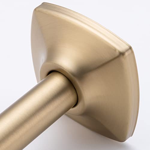 Ceiling Mount Shower Arm with Flange, 12 Inch(300mm) Shower Arm, Brushed Gold Straight,SW-91038-12BG. - color: R-angle Square Flange-12" Brushed Gold
