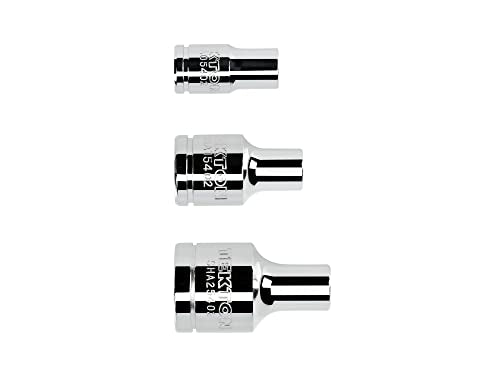 TEKTON Magnetic Hex Bit Holder Socket Set, 3-Piece | SHA99021 - size: 3-Piece Set (1/4, 3/8, 1/2 Inch)
