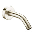 Purelux Shower Arm 6 Inch Universal Replacement Water Outlet PJ0602 Made of Stainless Steel, Brushed Nickel, Shower Arm and Flange Included - color: Brushed Nickel, size: 6 Inches