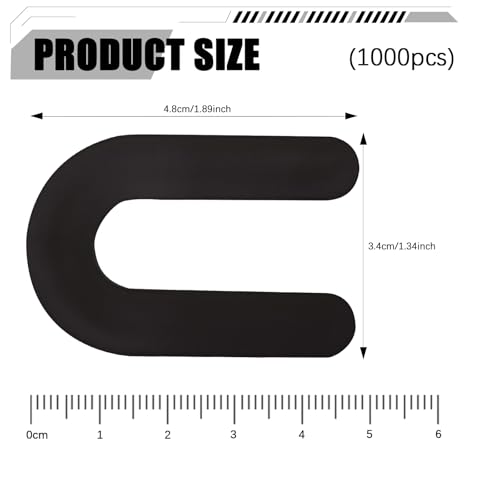 1000 Horseshoe Tile Spacers, 1/4-Inch U-Shaped Plastic Spacers for Tile Leveling System Floor Wall Tile Installation - size: 1/4"-1000 Pcs