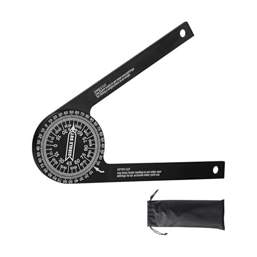 Aluminum Miter Saw Protractor，Angle Finder Tool，7-Inch Rust Proof | Angle Finder Featuring Precision Laser Engraved Scales (LX-230)，for Carpenters, Plumbers and All Building Trades