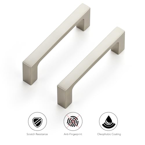 Ravinte Brushed Nickel Kitchen Cabinet Solid Handles,3 Inch,5 Pack - color: Brushed Nickel, size: 3 Inches Hole Center