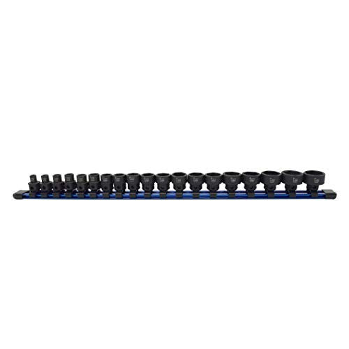 Astro Tools 78319 19pc 3/8" Drive 6-24mm Low Profile Nano Impact Socket Set - No Skips - size: 3/8" Metric - 19 Pieces