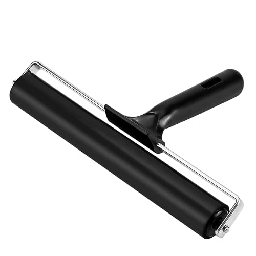 7.9in Rubber Roller, Tape Roller for Print, Tape, Wallpapers, Scrapbooks，Silicone Seam Roller Tool for PVC/TPO/EPDM Ply Roofing Tape，Wallpaper etc.