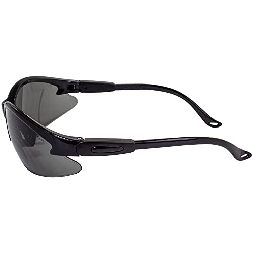 Global Vision Safety Shop Glasses - color: Black Frame/Smoke Lens