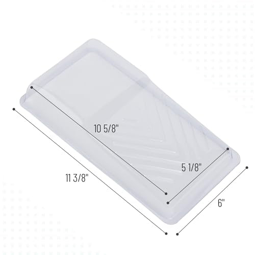 Bates- Paint Tray Liner, 4 Inch, 24 Pack, Clear, Plastic Disposable Paint Tray for Painting Walls - color: Clear, size: 24 Pack 4 Inch