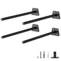 NEODROP 4-Pack 8 Inch Hidden Floating Shelf Bracket, Heavy Duty Blind Shelf Support Hardware | Invisible Wall Brackets for Kitchen, Fireplace Mantel Wood Shelves | Black Powder Coated Solid Steel - size: 8 Inch, style: 4 Pack
