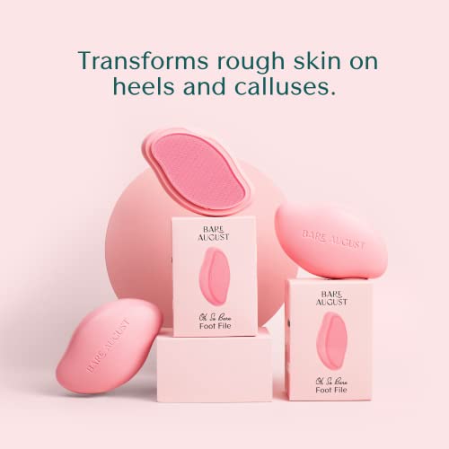 Bare August Glass Foot File Callus Remover- Heel Scraper & in Shower Foot Scrubber Dead Skin Remover - Pedicure Foot Buffer for Soft Feet - size: 1 Count (Pack of 1), style: Professional