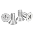 METALLIXITY 1/4"-20x1/2 Phillips Flat Head Bolts 304 Silver 30Pcs - color: Silver, size: 1/4"-20x1/2"
