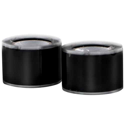 FOURGUN Waterproof Silicone Tape (Black, 2 Rolls Black) - color: Black, size: 2 Rolls Black