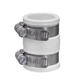 Fernco 1056-100 1-in. Flexible PVC Pipe Coupling for Plastic and Copper Plumbing Connections in White - size: 1 Inch