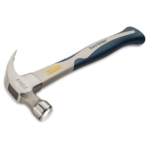 ESTWING 20 oz Sure Strike Hammer, 20 oz Carbon Fiber Handle Hammer, SSCF20C - size: 20 oz, style: Curved Claw
