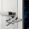 Grey Adjustable Heavy Duty Portable Door Lock,No Drill - color: Gray