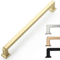 9BUILD 10 Pack 7 Inch Brushed Brass Cabinet Pulls,Kitchen Hardware - color: Brushed Brass, size: 7"/177MM Hole Center
