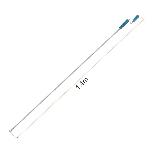 HARFINGTON Drain Augers 5ft Stainless Steel Hair Drain Cleaner Tool Blue - color: Blue, size: 1.4m