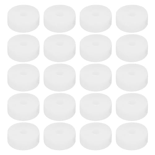 PATIKIL Silicone Rubber Flat Washer, 20 Pcs 1.18" OD x 0.31" ID x 0.39" Thickness Sealing O Ring Water Hose Gasket Assortment Kit Heat Resistant Washer for Plumbing Valve Machinery, White - size: 1.18" OD x 0.31" ID x 0.39" T