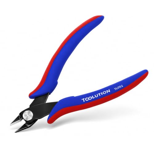 Flush Wire Cutters - Small Diagonal Cut Pliers Snips - color: 5"- 1 Pack