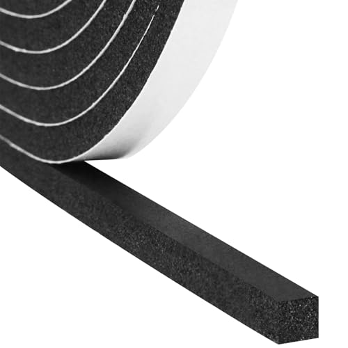 DGSL Foam Weather Stripping, 1"x1", 13Ft Door Window Seal Tape - size: 1In x 1In x 13Ft