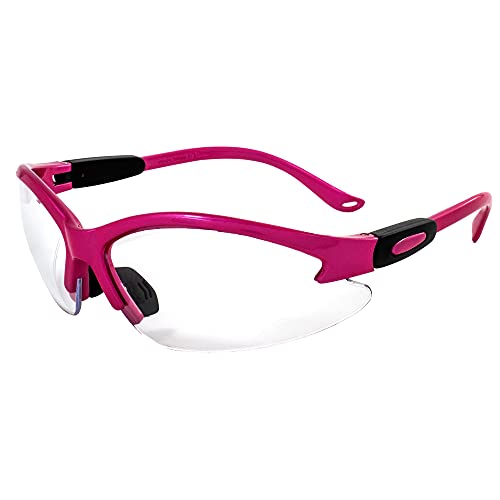 Global Vision Safety Shop Glasses - color: Pink Frame/Clear Lens