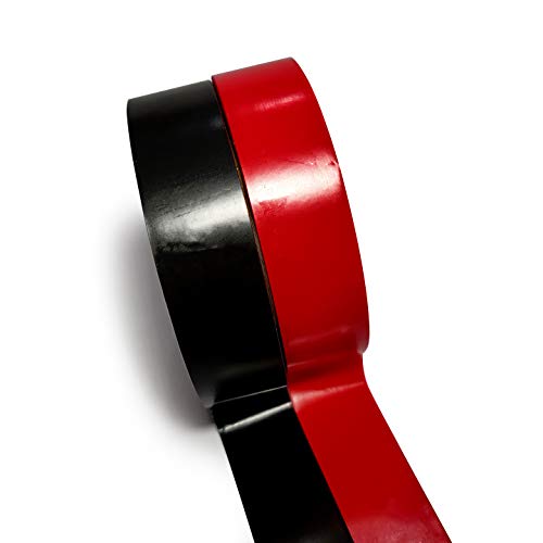 Toyo PVC Electrical Tape | Heat Resistant, Flame Retardant, Waterproof | 0.6 Inch X 30 Feet | Black and Red | 6 pcs/Pack | Adhesive for Wiring, Circuits and Home Repairs (6, Black and Red)