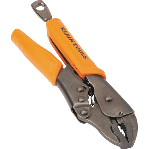 Klein Tools 38601 Curved Jaw Locking Pliers with Quick Release Handles, Intuitive Thumb Knob, High Torque, Mole Grips for Clamping and Gripping, 7-Inch - size: 7-Inch